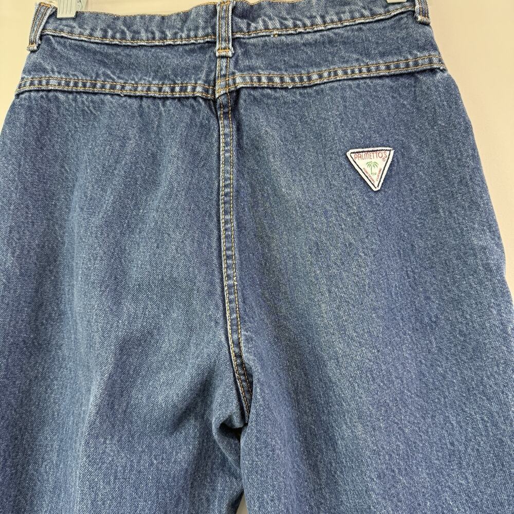 Vintage 80s Palmettos Yoked Jeans Size 11 Tapered Leg Bareback Retro Chic Grunge - Picture 4 of 10